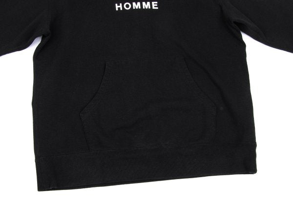COMME des GARCONS HOMME Front Logo Print Hoodie Black Size L
