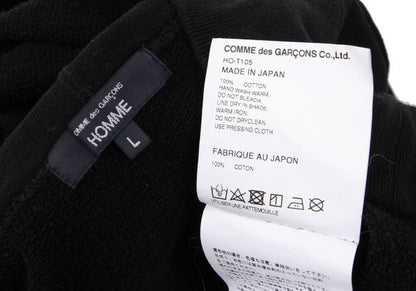 COMME des GARCONS HOMME Front Logo Print Hoodie Black Size L