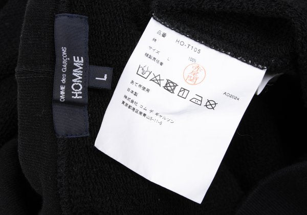 COMME des GARCONS HOMME Front Logo Print Hoodie Black Size L