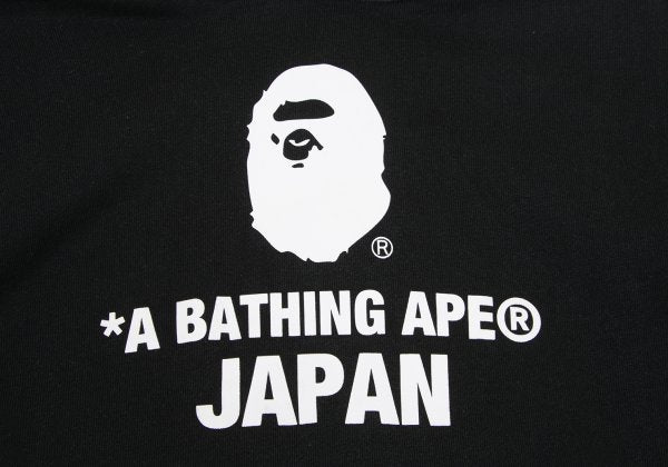 A BATHING APE BAPE Logo Print Hoodie Black Size L