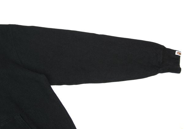 A BATHING APE BAPE Logo Print Hoodie Black Size L