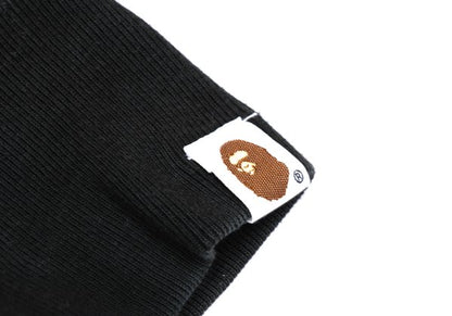 A BATHING APE BAPE Logo Print Hoodie Black Size L