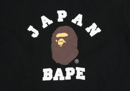A BATHING APE BAPE Logo Print Hoodie Black Size L