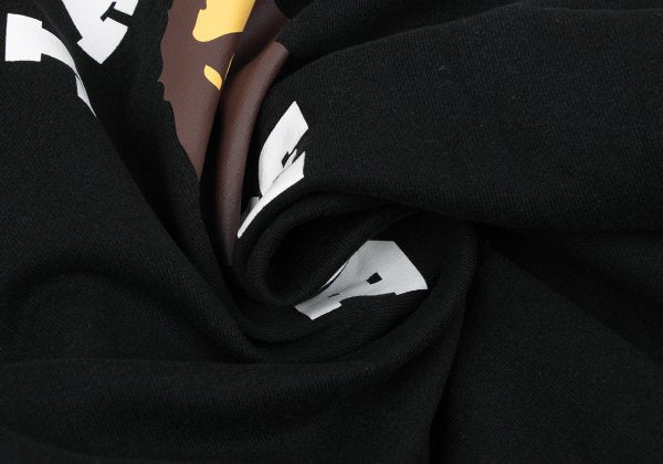A BATHING APE BAPE Logo Print Hoodie Black Size L