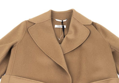 S MaxMara POLDO Pure Virgin Wool Double Face Coat Size 38