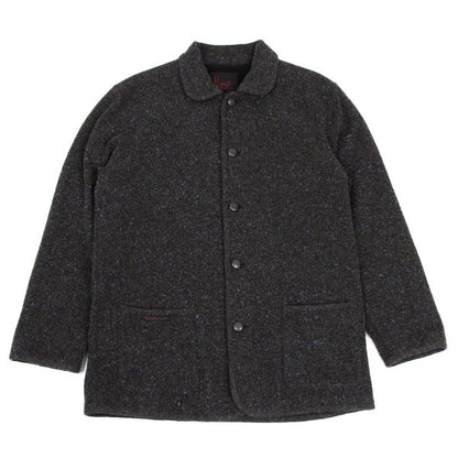 Papas Fleece-Lined Piping Mixed Knit Jacket Brown Size 48M
