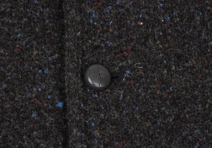 Papas Fleece-Lined Piping Mixed Knit Jacket Brown Size 48M