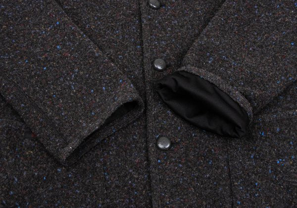 Papas Fleece-Lined Piping Mixed Knit Jacket Brown Size 48M