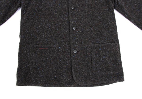 Papas Fleece-Lined Piping Mixed Knit Jacket Brown Size 48M