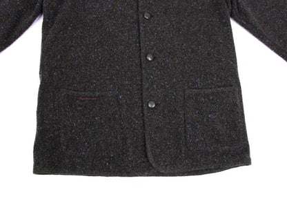 Papas Fleece-Lined Piping Mixed Knit Jacket Brown Size 48M