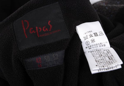 Papas Fleece-Lined Piping Mixed Knit Jacket Brown Size 48M
