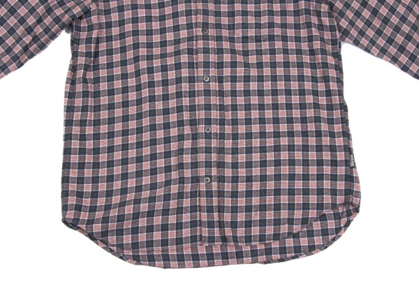 Papas Cotton Check Button-Down Flannel Shirt Red Size M