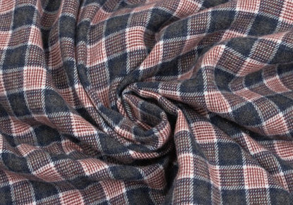 Papas Cotton Check Button-Down Flannel Shirt Red Size M