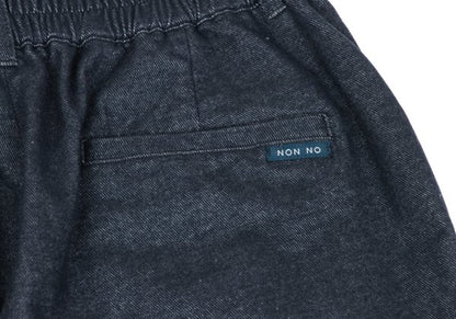NON NO Italian Fabric Blended Tapered Pants Navy Size 36S