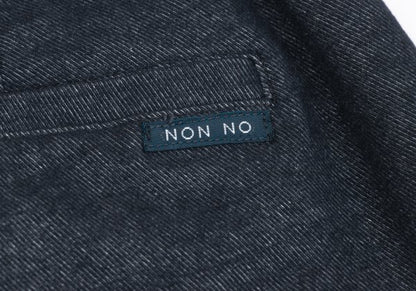NON NO Italian Fabric Blended Tapered Pants Navy Size 36S