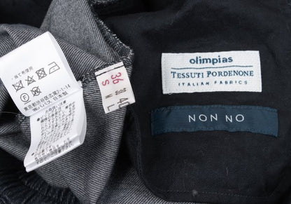 NON NO Italian Fabric Blended Tapered Pants Navy Size 36S