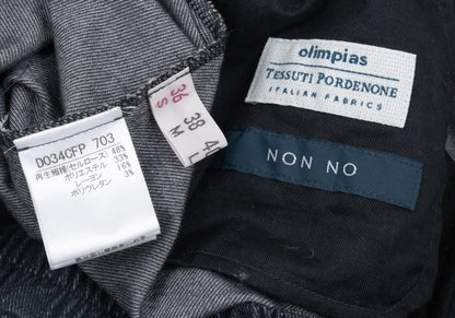 NON NO Italian Fabric Blended Tapered Pants Navy Size 36S