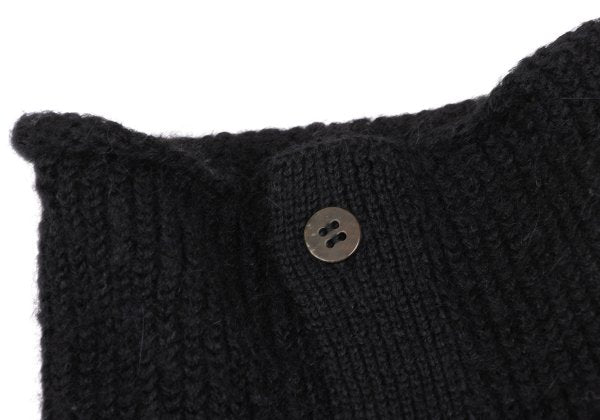 Y's Alpaca Wool Blend Design Weave Sweater Black Size 3