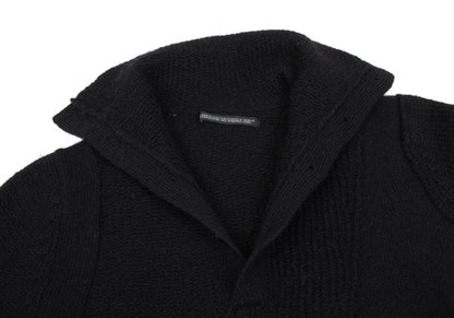 Y's Alpaca Wool Blend Design Weave Sweater Black Size 3