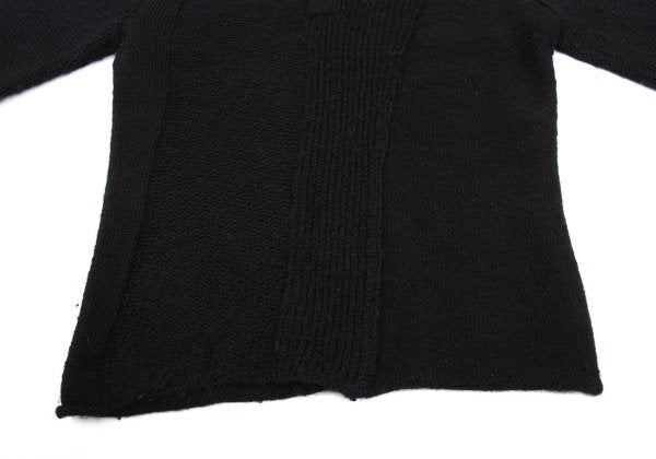 Y's Alpaca Wool Blend Design Weave Sweater Black Size 3