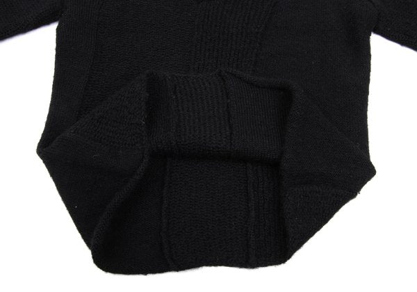 Y's Alpaca Wool Blend Design Weave Sweater Black Size 3