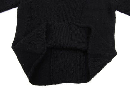 Y's Alpaca Wool Blend Design Weave Sweater Black Size 3