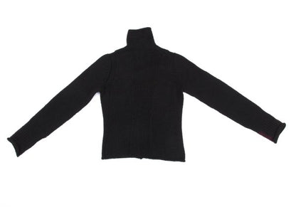 Y's Alpaca Wool Blend Design Weave Sweater Black Size 3