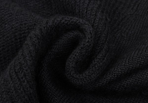 Y's Alpaca Wool Blend Design Weave Sweater Black Size 3