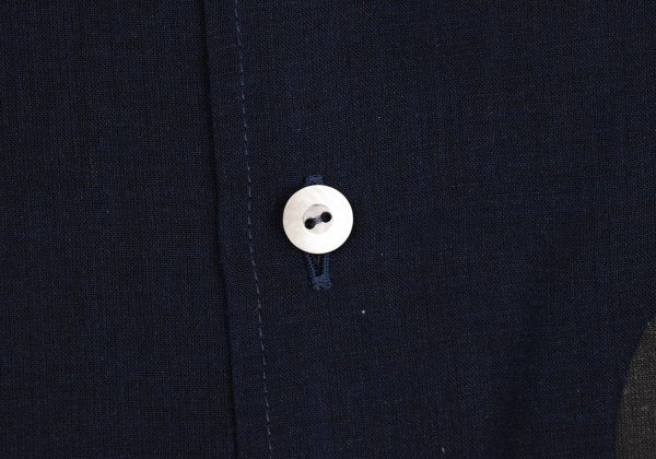 Y's Rayon Poly Dot Print 3/4 Sleeve Shirt Blue Size 4