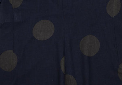 Y's Rayon Poly Dot Print 3/4 Sleeve Shirt Blue Size 4