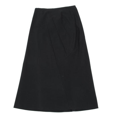 Y's Blended Wool Curved Dart Skirt Black Size 3