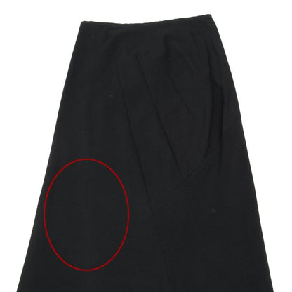 Y's Blended Wool Curved Dart Skirt Black Size 3