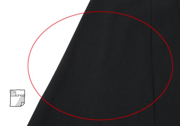 Y's Blended Wool Curved Dart Skirt Black Size 3