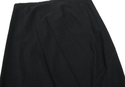 Y's Blended Wool Curved Dart Skirt Black Size 3