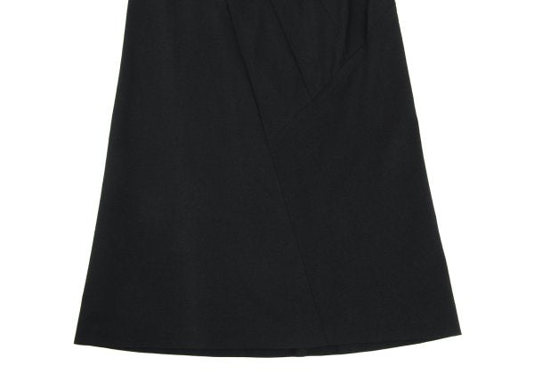 Y's Blended Wool Curved Dart Skirt Black Size 3