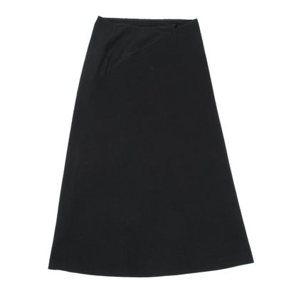 Y's Blended Wool Curved Dart Skirt Black Size 3