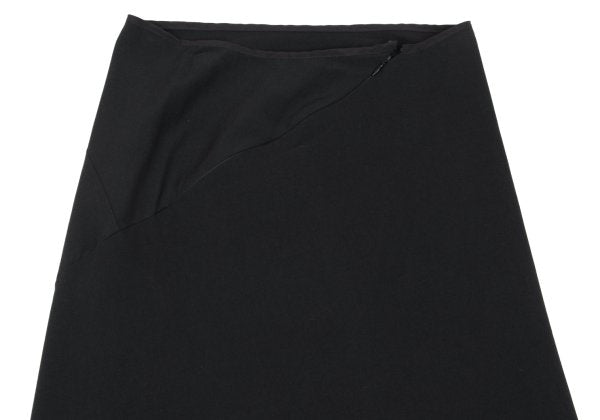 Y's Blended Wool Curved Dart Skirt Black Size 3