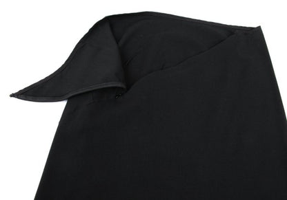 Y's Blended Wool Curved Dart Skirt Black Size 3