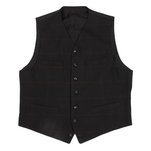 COMME des GARCONS HOMME Wool Gabardine Check Vest Size M