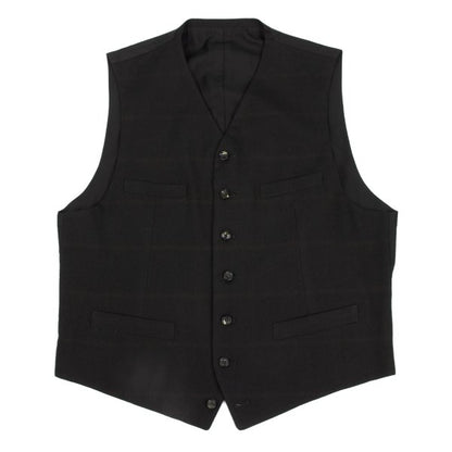 COMME des GARCONS HOMME Wool Gabardine Check Vest Size M