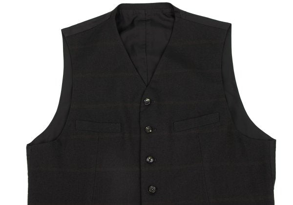 COMME des GARCONS HOMME Wool Gabardine Check Vest Size M