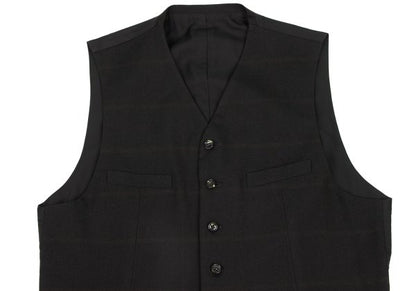 COMME des GARCONS HOMME Wool Gabardine Check Vest Size M
