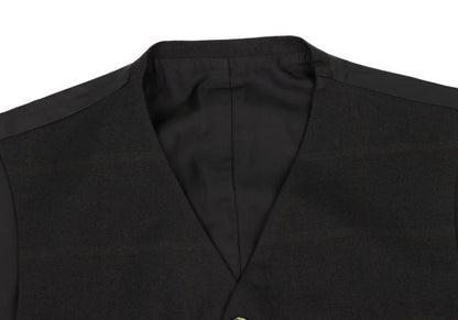 COMME des GARCONS HOMME Wool Gabardine Check Vest Size M