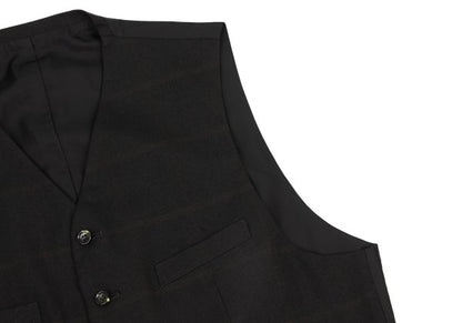 COMME des GARCONS HOMME Wool Gabardine Check Vest Size M