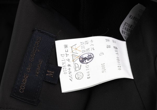 COMME des GARCONS HOMME Wool Gabardine Check Vest Size M