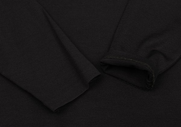 Y's Wool Drape Neck Skipper Short Sleeve Dark Brown Size M