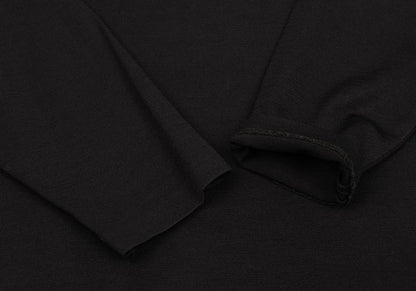 Y's Wool Drape Neck Skipper Short Sleeve Dark Brown Size M