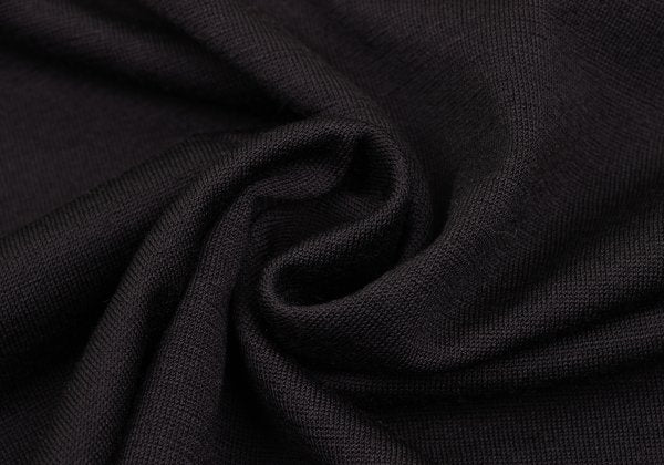 Y's Wool Drape Neck Skipper Short Sleeve Dark Brown Size M