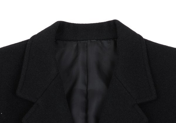 Y's Wool Blend Hexagon Button Short Jacket Black Size M