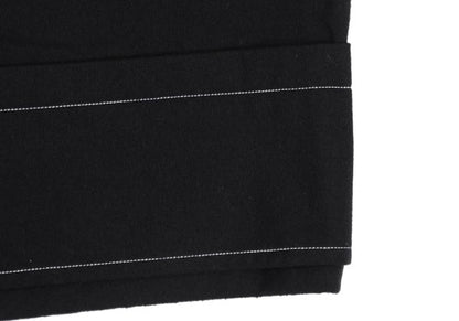 Y's Wool Blend Hem Panel Design Skirt Black Size 3